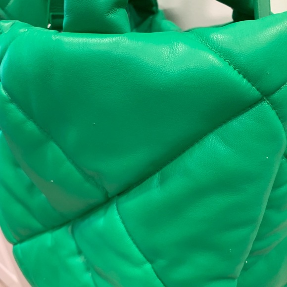 Stand Studio Quilted Tote Assante Diamond Large Bag Crossbody Tote Green - Picture 8 of 16